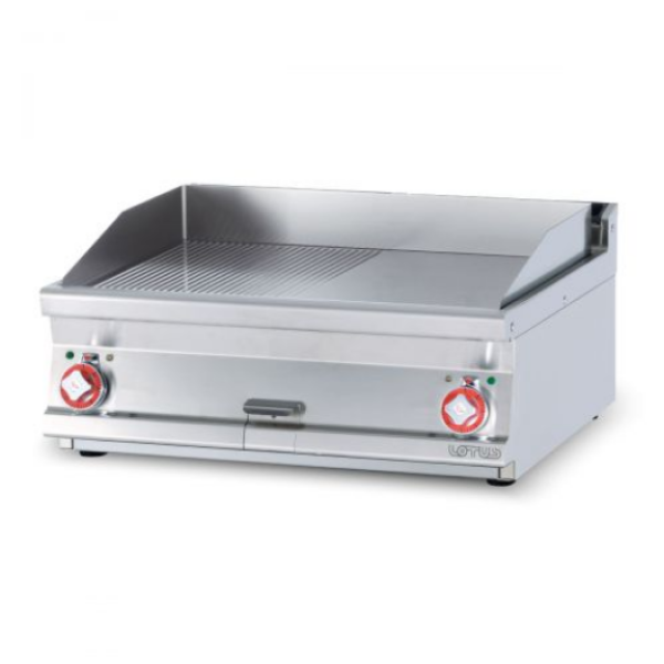  Πλατώ ηλεκτρικό διπλό 1/2 λείο & 1/2 ραβδωτό Superchrom  FTLRT-78ETS 